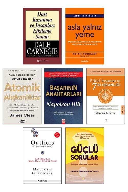 Altın Kitaplar Başarının Anahtarları Asla Yalnız Yeme Güçlü Sorular Dost Kazanma Ve İnsanları Etkileme Sanatı 7Li