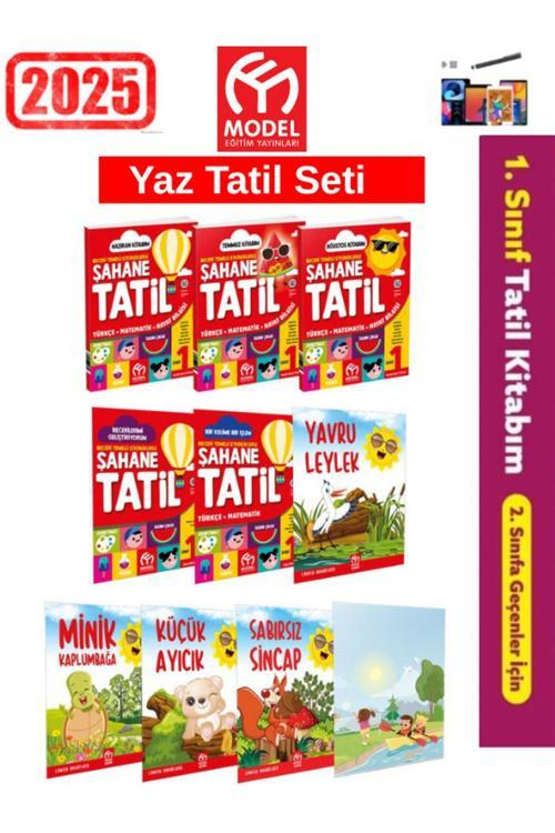 Model Eğitim Yayınları Şahane Yaz 1.Sınıf Yaz Tatil Seti (Yeni Ürün)10 Fasikül Model Eğitim Yayınları+Android Kalem