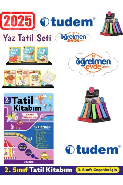 Öğretmen Evde Yayınları Öğretmen Evde 2025 2.Sınıf 18 Parça Yaz Tatil+Mavideniz 2.Sınıf Yaz Tatil 12 Kitap+Kalemlik