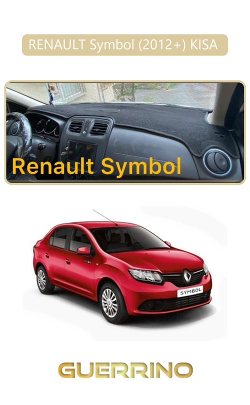 Renault Symbol (2012+) Kısa Torpido Koruma Halısı Bej Kenar