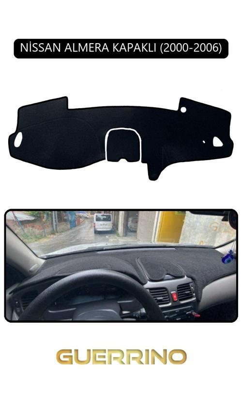 Nissan Almera Kapaklı 2000-2006Torpido Koruma Halısı Siyah Kenar