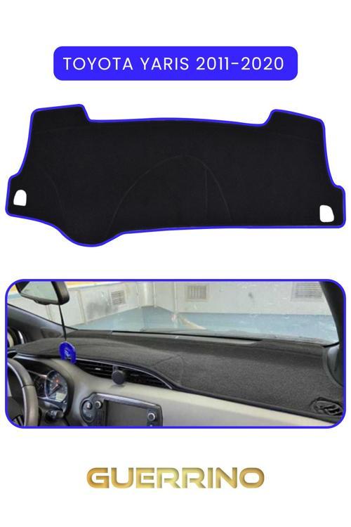 Toyota Yaris (2011-2020) Torpido Koruma Halısı Mavi Kenar