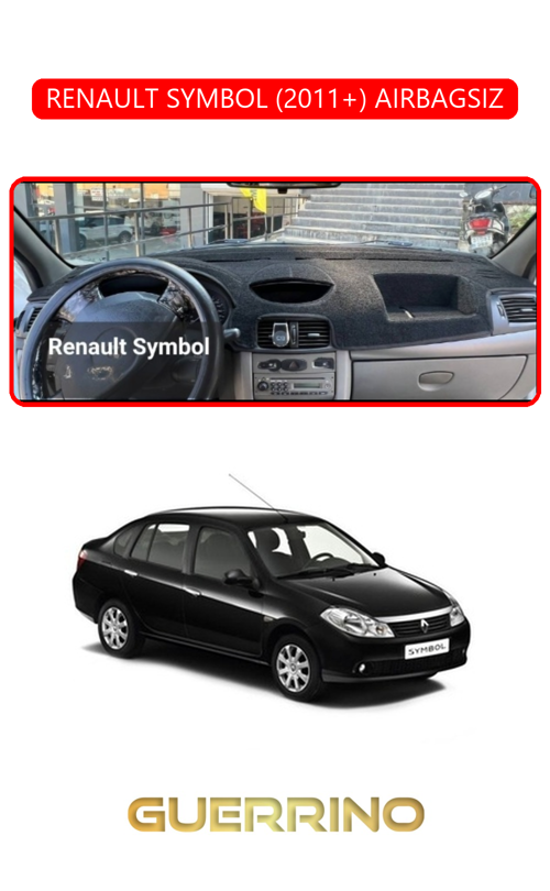 Renault Symbol 2011+ Aırbagsıztorpido Koruma Halısı Kırmızı Kenar