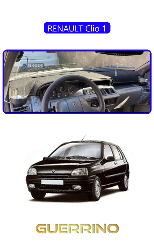 Renault Clio 1Torpido Koruma Halısı Mavi Kenar