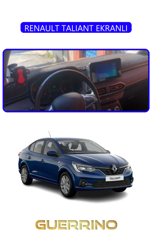 Renault Talıant Ekranlıtorpido Koruma Halısı Mavi Kenar