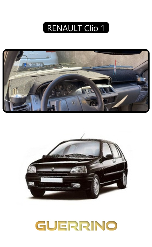 Renault Clio 1Torpido Koruma Halısı Siyah Kenar