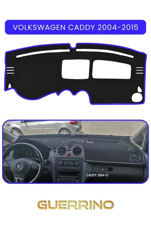 Volkswagen Caddy (2004-2015 )Torpido Koruma Halısı Mavi Kenar