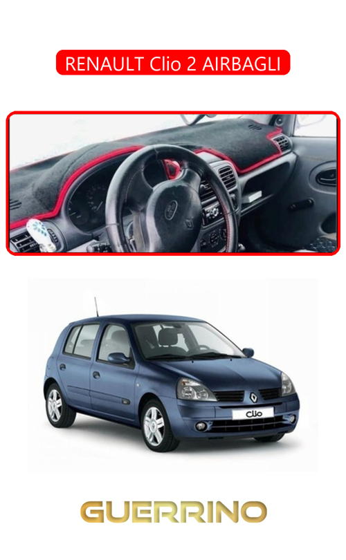 Renault Clio 2 Aırbaglıtorpido Koruma Halısı Kırmızı Kenar