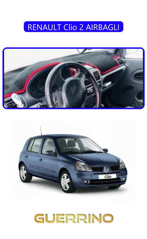 Renault Clio 2 Aırbaglıtorpido Koruma Halısı Mavi Kenar
