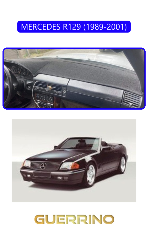 Mercedes R129 1989-2001Torpido Koruma Halısı Mavi Kenar