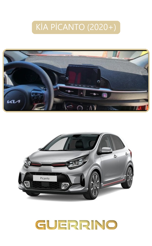 Kia Picanto 2020+Torpido Koruma Halısı Bej Kenar