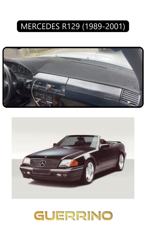 Mercedes R129 1989-2001Torpido Koruma Halısı Siyah Kenar