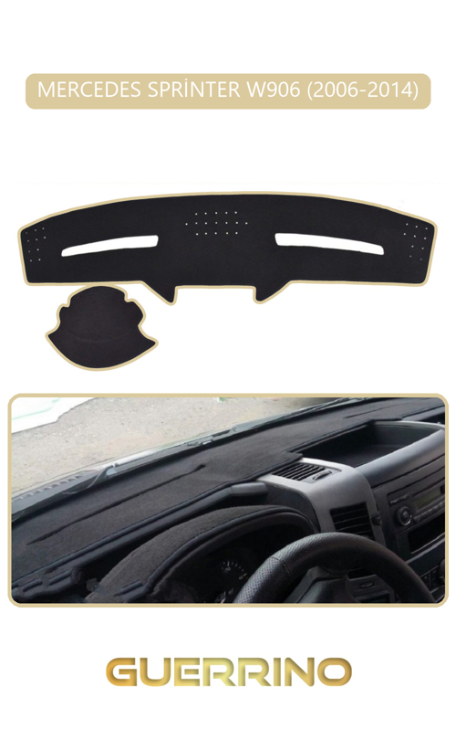 Mercedes Sprinter W906 2006-2014Torpido Koruma Halısı Bej Kenar