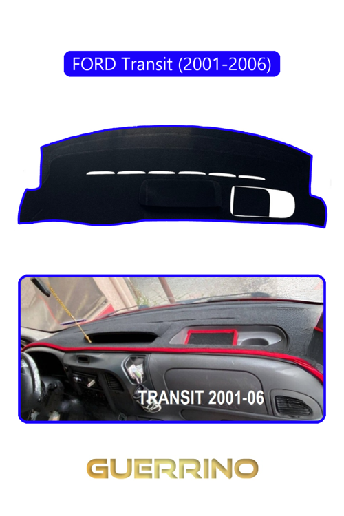 Ford Transit (2001-2006)Torpido Koruma Halısı Mavi Kenar