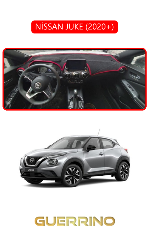 Nissan Juke 2020+Torpido Koruma Halısı Kırmızı Kenar