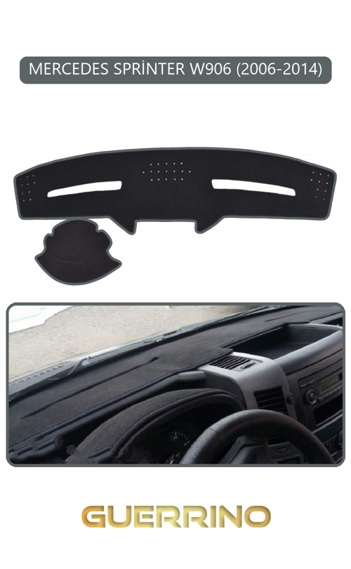 Mercedes Sprinter W906 2006-2014Torpido Koruma Halısı Gri Kenar