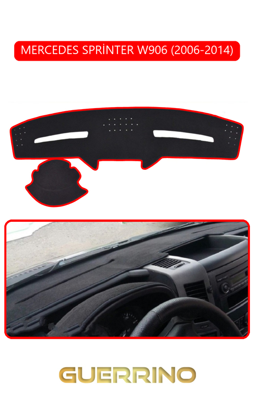 Mercedes Sprinter W906 2006-2014Torpido Koruma Halısı Kırmızı Kenar