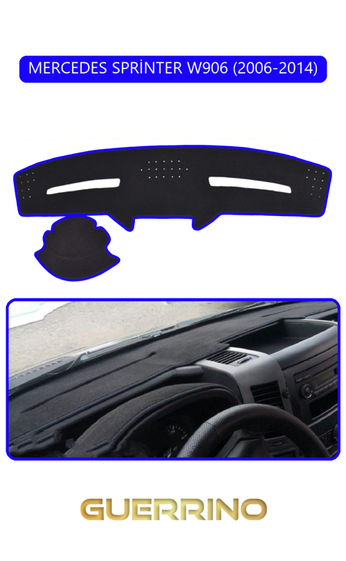 Mercedes Sprinter W906 2006-2014Torpido Koruma Halısı Mavi Kenar