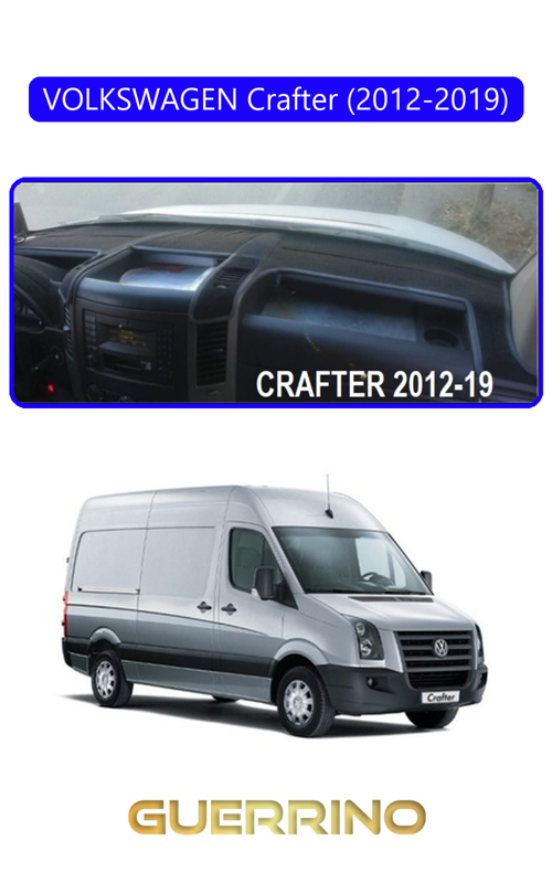 Volkswagen Crafter (2012-2019)Torpido Koruma Halısı Mavi Kenar