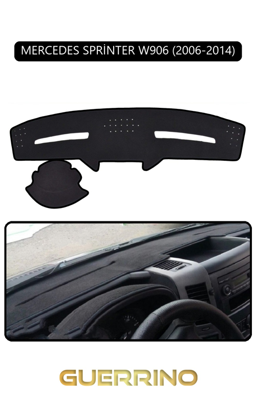 Mercedes Sprinter W906 2006-2014Torpido Koruma Halısı Siyah Kenar