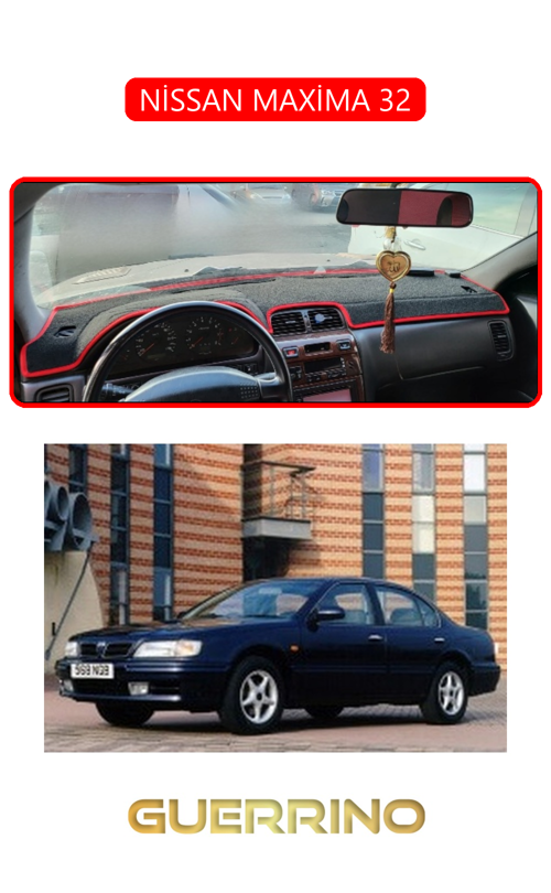 Nissan Maxima 32Torpido Koruma Halısı Kırmızı Kenar