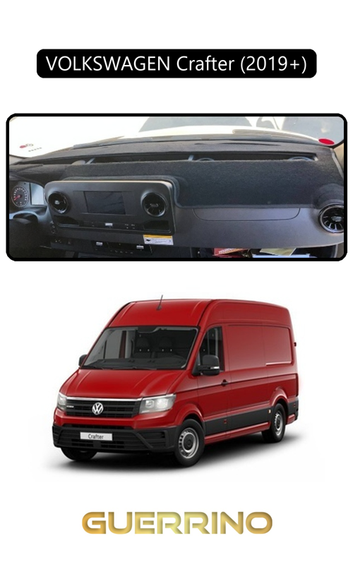 Volkswagen Crafter (2019+)Torpido Koruma Halısı Siyah Kenar