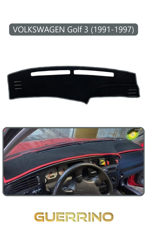 Volkswagen Golf 3 / Vento / Jetta (1991-1997)Torpido Koruma Halısı Gri Kenar