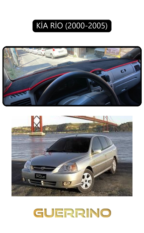 Kia Rio 2000-2005Torpido Koruma Halısı Siyah Kenar