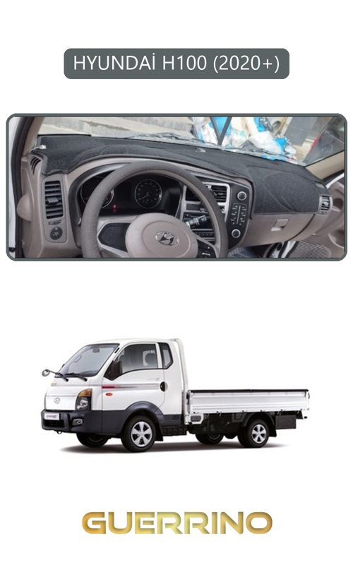 Hyundai H100 2020+Torpido Koruma Halısı Gri Kenar