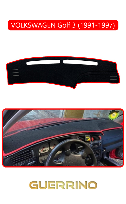 Volkswagen Golf 3 / Vento / Jetta (1991-1997)Torpido Koruma Halısı Kırmızı Kenar