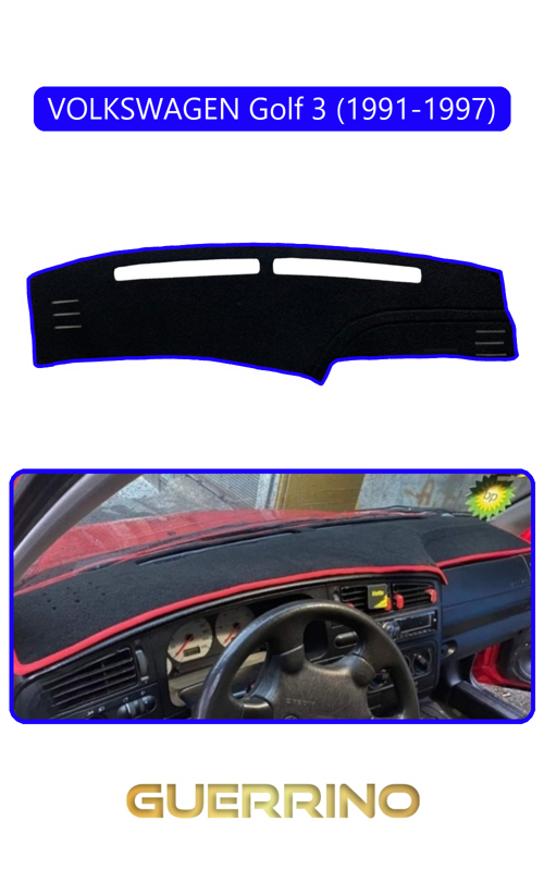 Volkswagen Golf 3 / Vento / Jetta (1991-1997)Torpido Koruma Halısı Mavi Kenar
