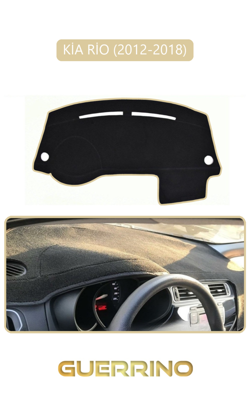 Kia Rio 2012-2018Torpido Koruma Halısı Bej Kenar