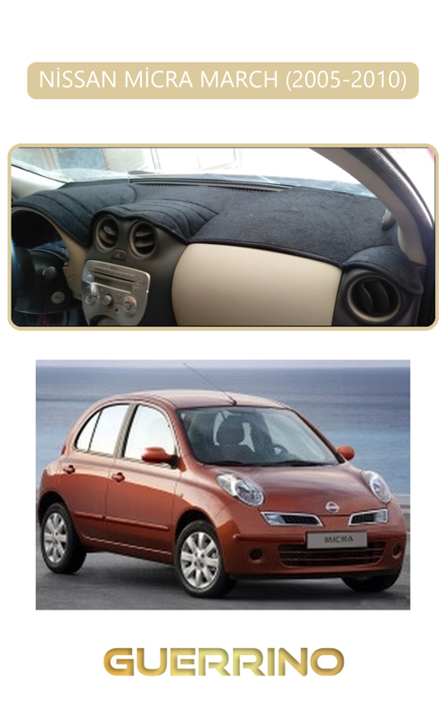Nissan Micra March 2005-2010Torpido Koruma Halısı Bej Kenar