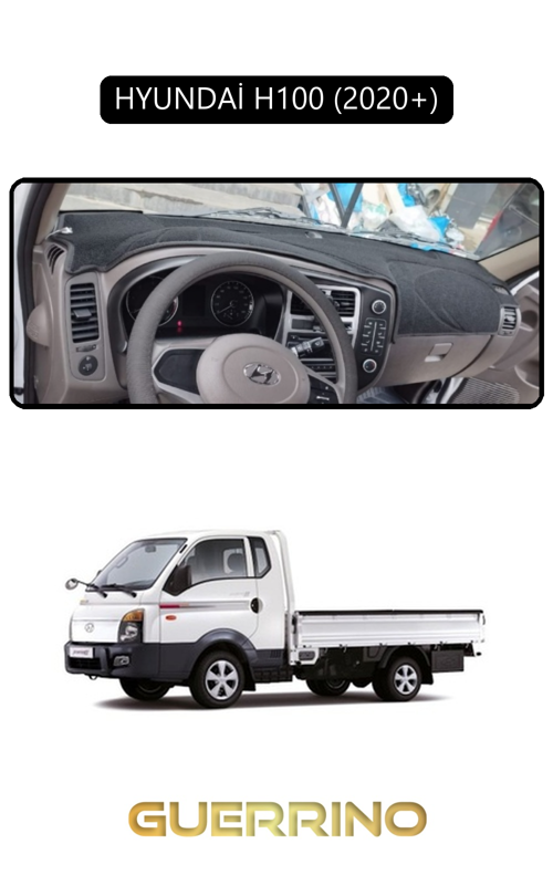 Hyundai H100 2020+Torpido Koruma Halısı Siyah Kenar