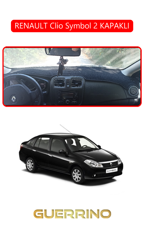 Renault Clio Symbol 2 Kapaklıtorpido Koruma Halısı Kırmızı Kenar