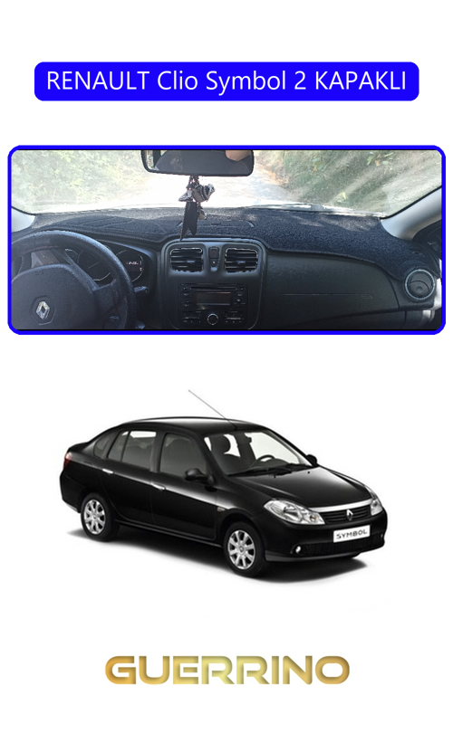 Renault Clio Symbol 2 Kapaklıtorpido Koruma Halısı Mavi Kenar