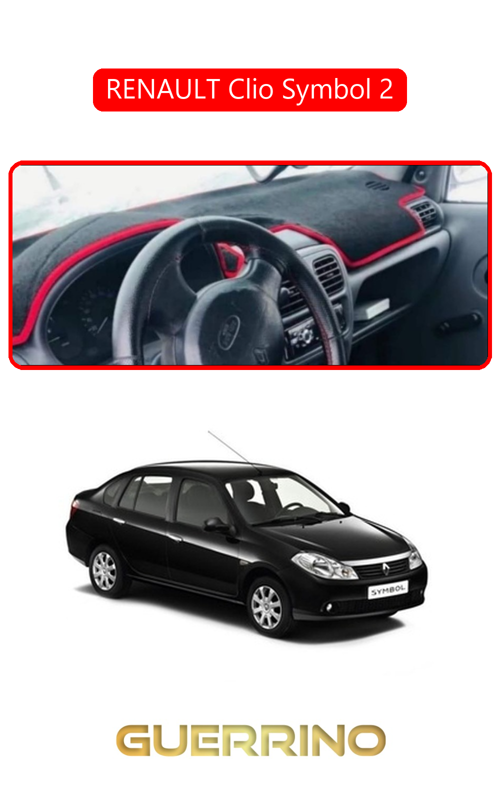 Renault Clio Symbol 2Torpido Koruma Halısı Kırmızı Kenar