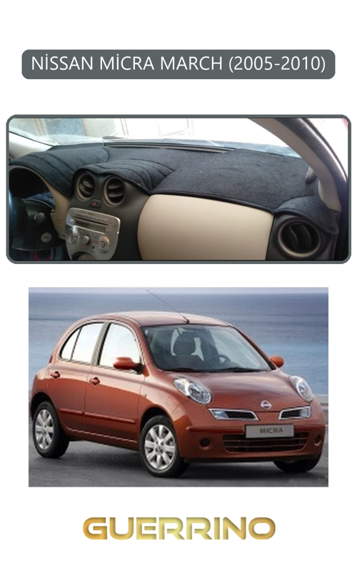 Nissan Micra March 2005-2010Torpido Koruma Halısı Gri Kenar