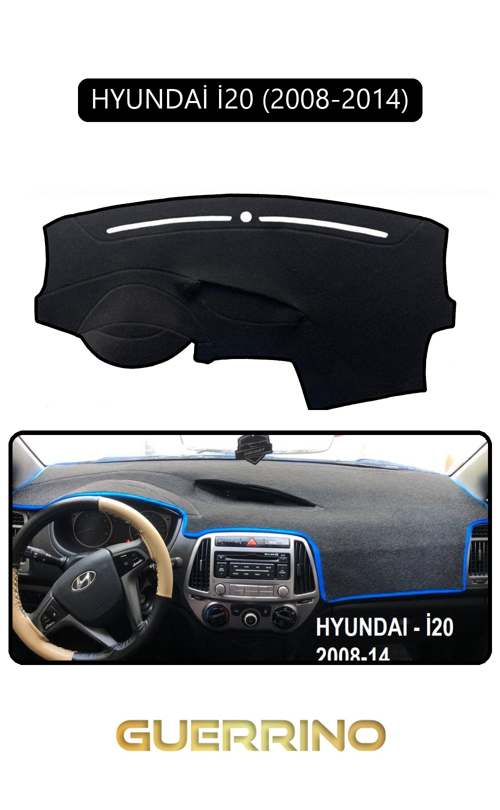 Hyundai İ20 2008-2014Torpido Koruma Halısı Siyah Kenar
