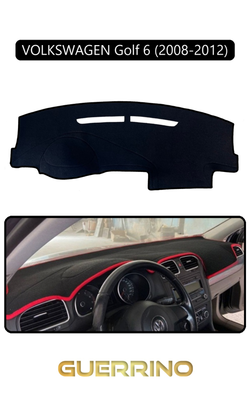 Volkswagen Golf 6 (2008-2012)Torpido Koruma Halısı Siyah Kenar
