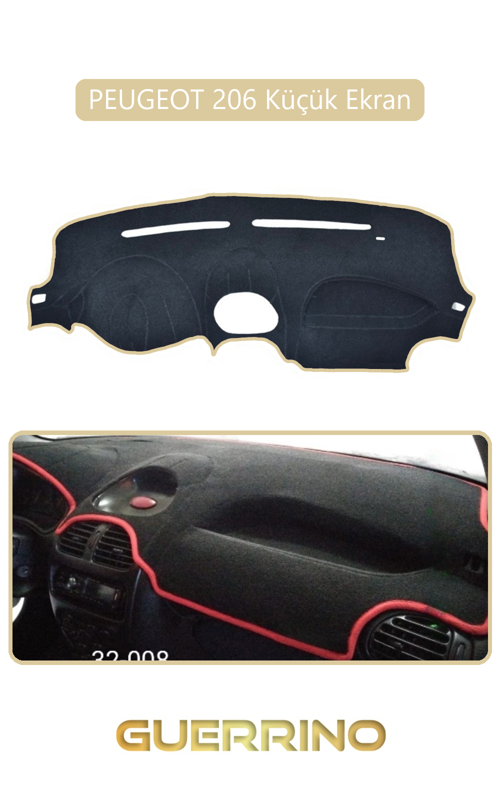 Peugeot 206 Küçük Ekrantorpido Koruma Halısı Bej Kenar