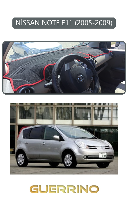 Nissan Note E11 2005-2009Torpido Koruma Halısı Gri Kenar