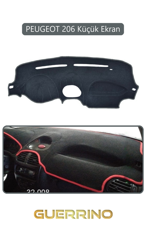 Peugeot 206 Küçük Ekrantorpido Koruma Halısı Gri Kenar