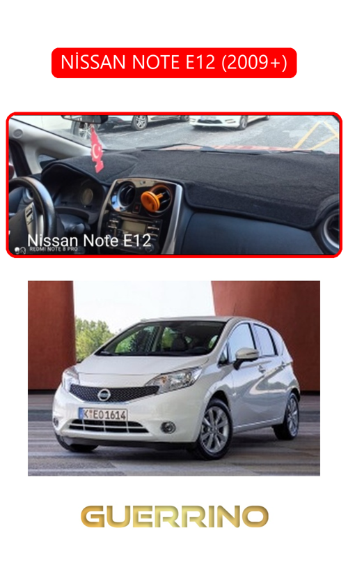 Nissan Note E12 2009+Torpido Koruma Halısı Kırmızı Kenar
