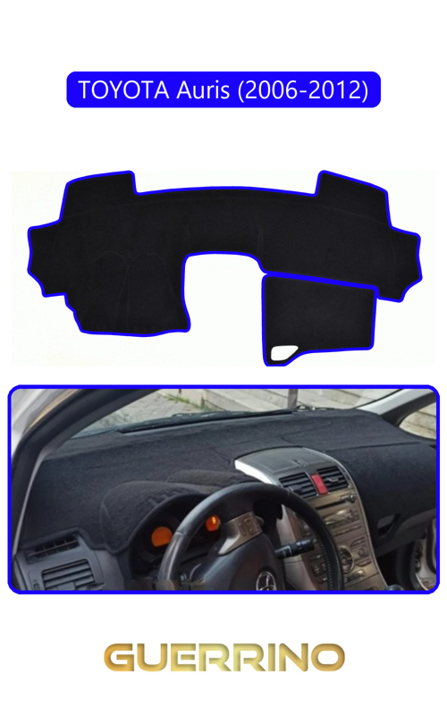 Toyota Auris (2006-2012)Torpido Koruma Halısı Mavi Kenar