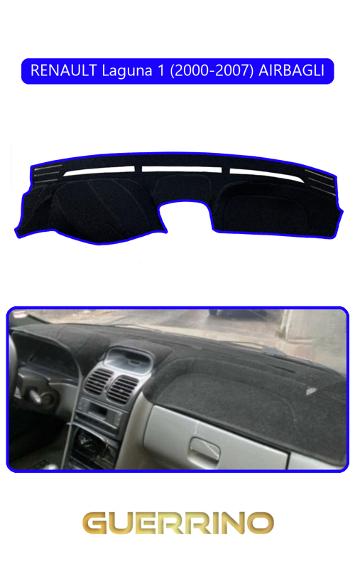 Renault Laguna 1 (2000-2007) Aırbaglıtorpido Koruma Halısı Mavi Kenar
