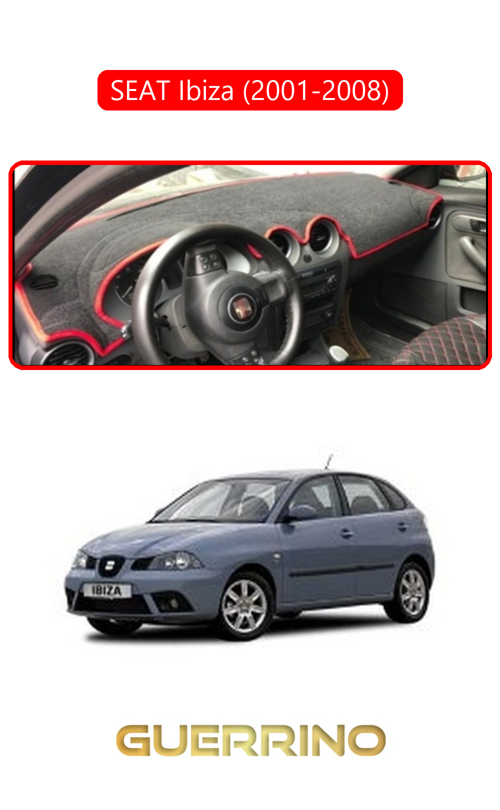 Seat Ibiza (2001-2008)Torpido Koruma Halısı Kırmızı Kenar