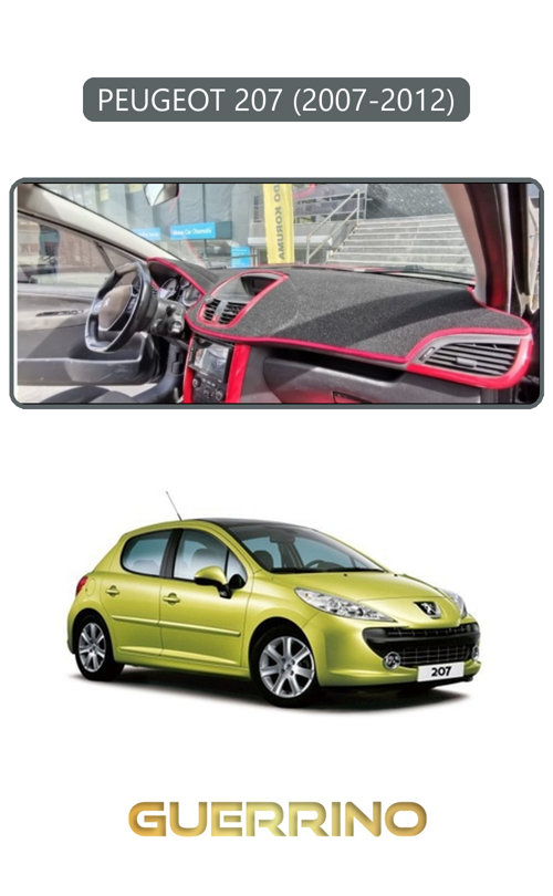 Peugeot 207 (2007-2012)Torpido Koruma Halısı Gri Kenar