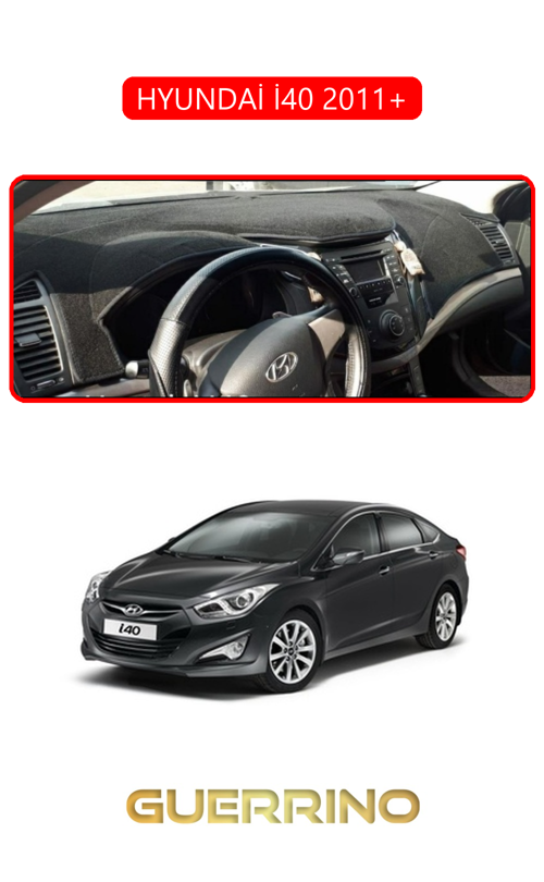 Hyundai İ40 2011+ (İ30 )Torpido Koruma Halısı Kırmızı Kenar