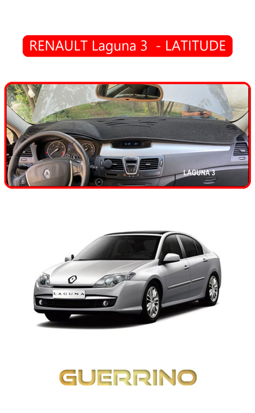 Renault Laguna 3  - Latıtudetorpido Koruma Halısı Kırmızı Kenar